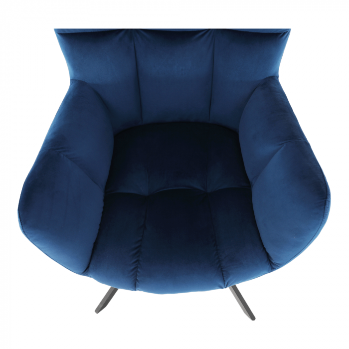 Scaun de design, ţesătură albastră, KOMODO [18]