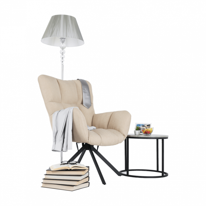 Scaun de design ţesătură bej, KOMODO [6]