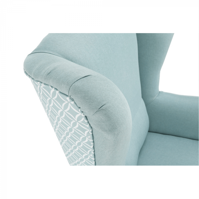 Scaun de design, ţesătură mentol/model, BELEK [14]