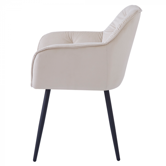 Scaun de design, ţesătură Velvet bej, FEDRIS NEW [5]
