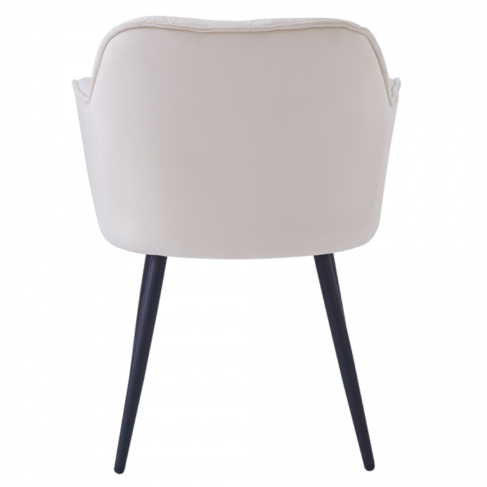 Scaun de design, ţesătură Velvet bej, FEDRIS NEW [4]
