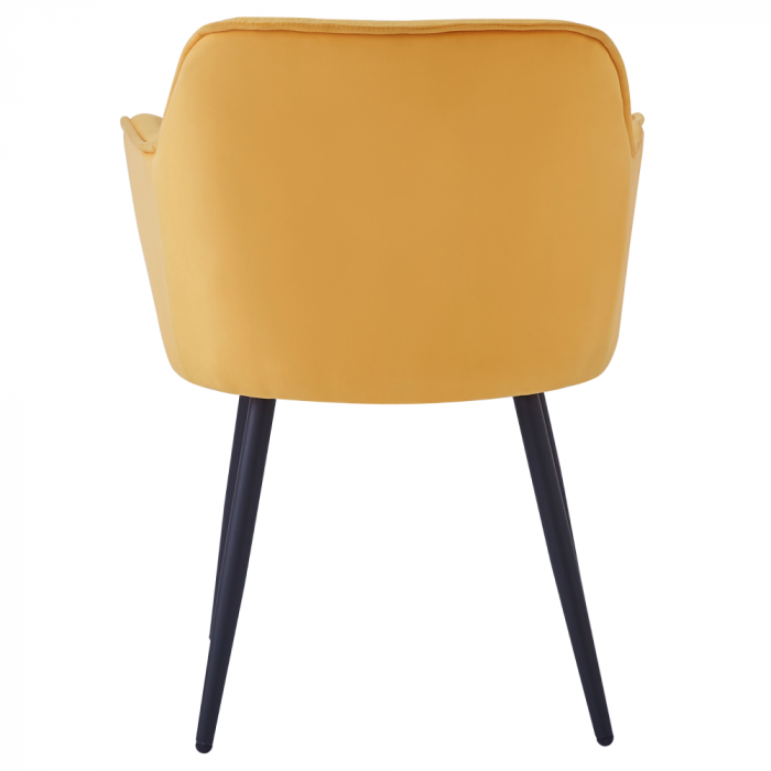 Scaun de design, ţesătură Velvet galben, FEDRIS NEW [4]