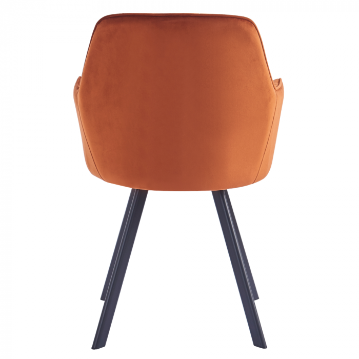 Scaun de design, ţesătură Velvet teracot, AURIL [5]