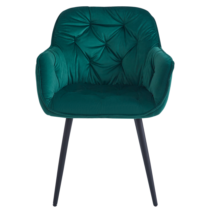 Scaun de design, ţesătură Velvet verde, FEDRIS NEW [3]