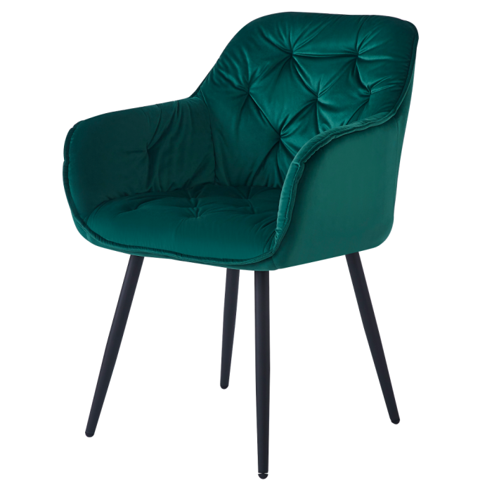 Scaun de design, ţesătură Velvet verde, FEDRIS NEW [2]