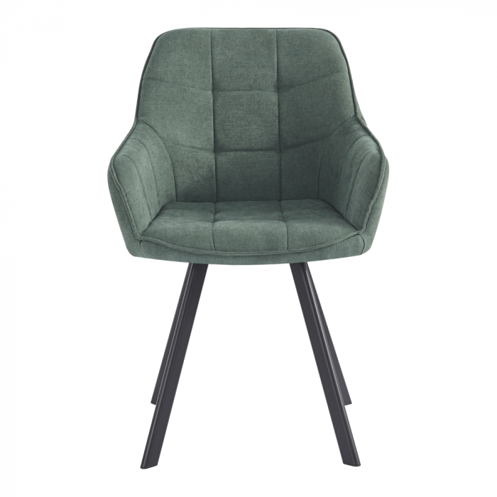 Scaun de design, Velvet verde/negru, PETIN [2]