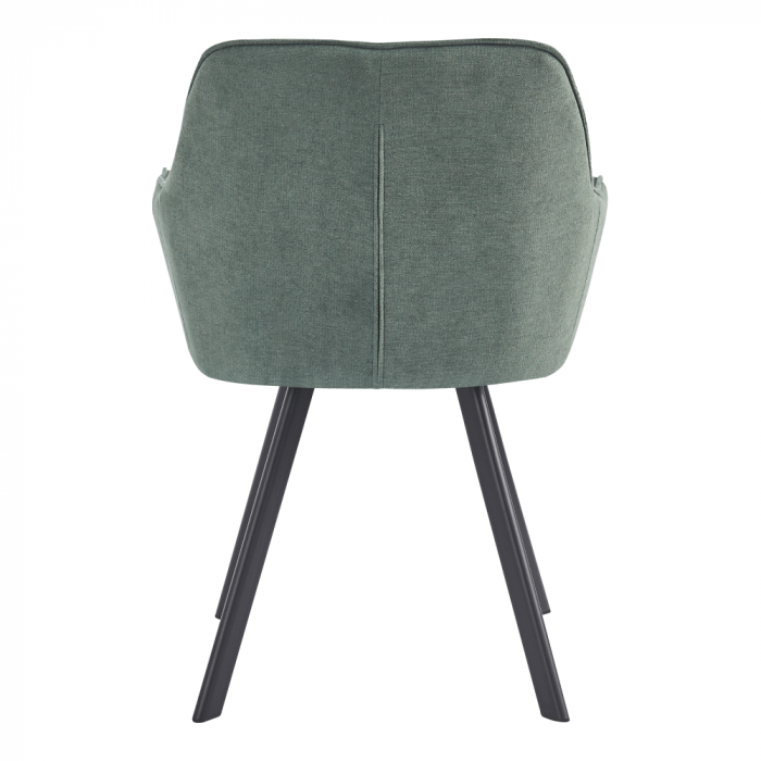 Scaun de design, Velvet verde/negru, PETIN [4]