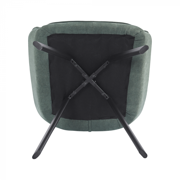 Scaun de design, Velvet verde/negru, PETIN [5]