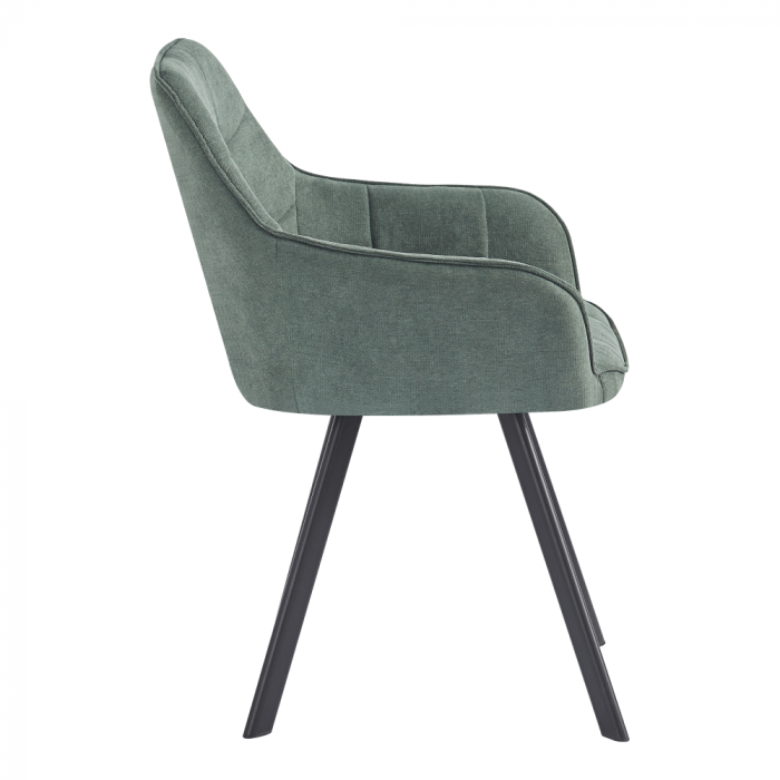 Scaun de design, Velvet verde/negru, PETIN [3]