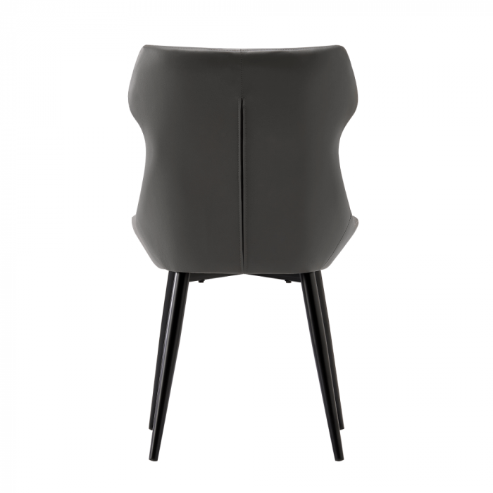 Scaun de dining, gri închis / negru, SAGARA [4]