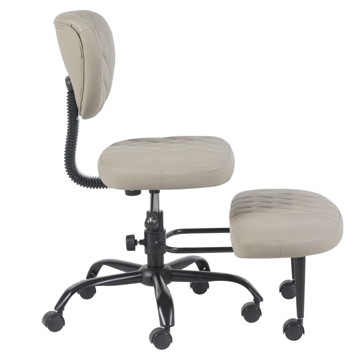 Scaun de îngenuncheat ergonomic, gri-maro Taupe piele ecologică/negru, SAMER [4]