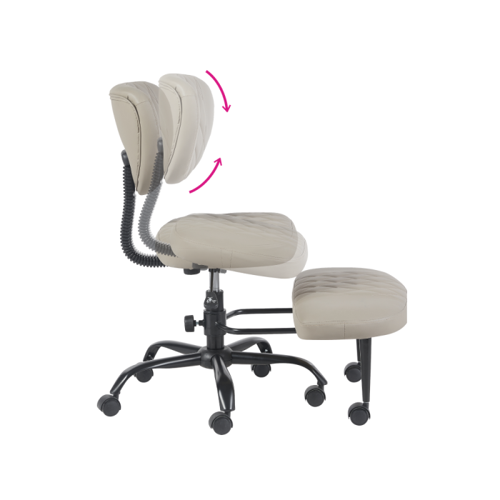 Scaun de îngenuncheat ergonomic, gri-maro Taupe piele ecologică/negru, SAMER [11]