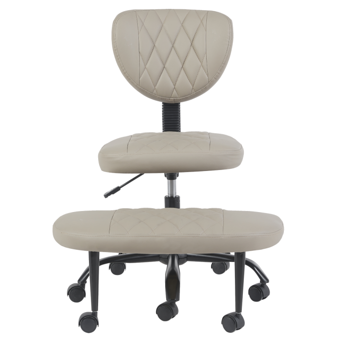Scaun de îngenuncheat ergonomic, gri-maro Taupe piele ecologică/negru, SAMER [5]