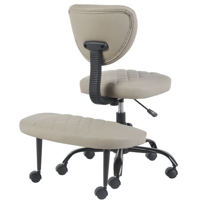 Scaun de îngenuncheat ergonomic, gri-maro Taupe piele ecologică/negru, SAMER [10]