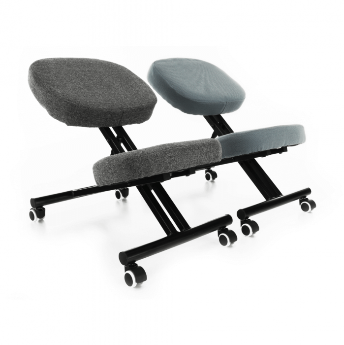Scaun de îngenunchiere ergonomic, gri deschis / negru, KILIAN [16]