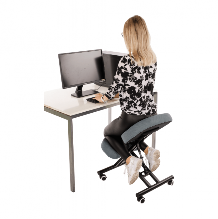 Scaun de îngenunchiere ergonomic, gri deschis / negru, KILIAN [27]