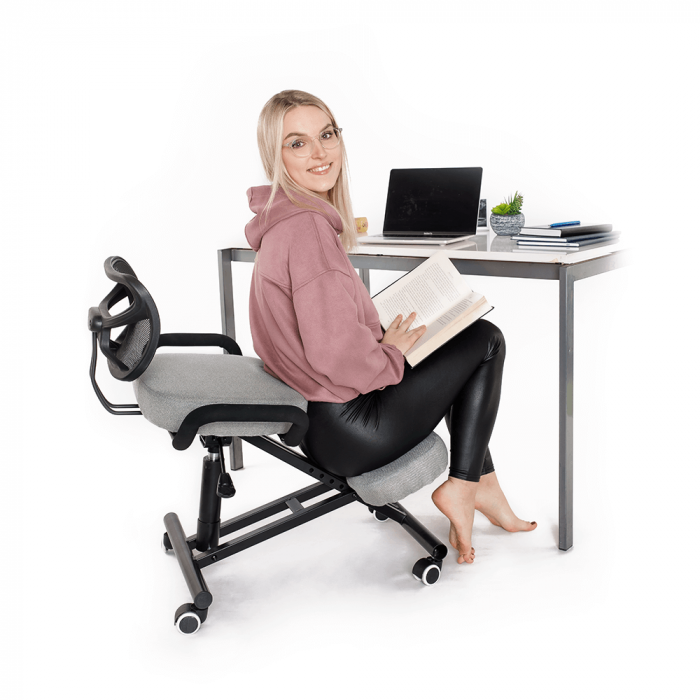 Scaun de îngenunchiere ergonomic, gri-maro Taupe / negru, RUFUS [10]