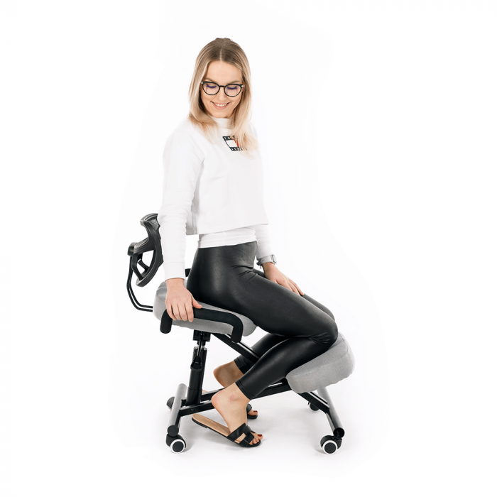 Scaun de îngenunchiere ergonomic, gri-maro Taupe / negru, RUFUS [6]