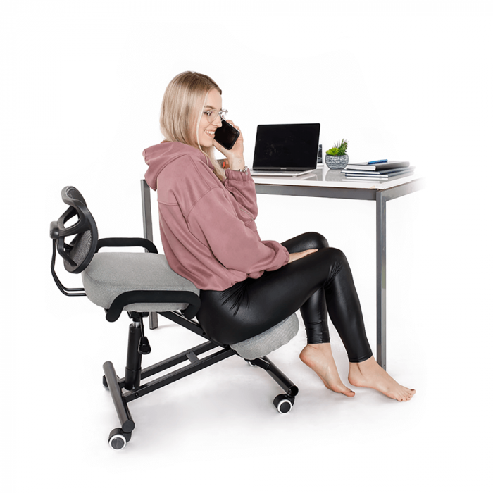 Scaun de îngenunchiere ergonomic, gri-maro Taupe / negru, RUFUS [11]