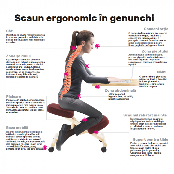 Scaun de îngenunchiere, gri/negru, RUFUS [3]