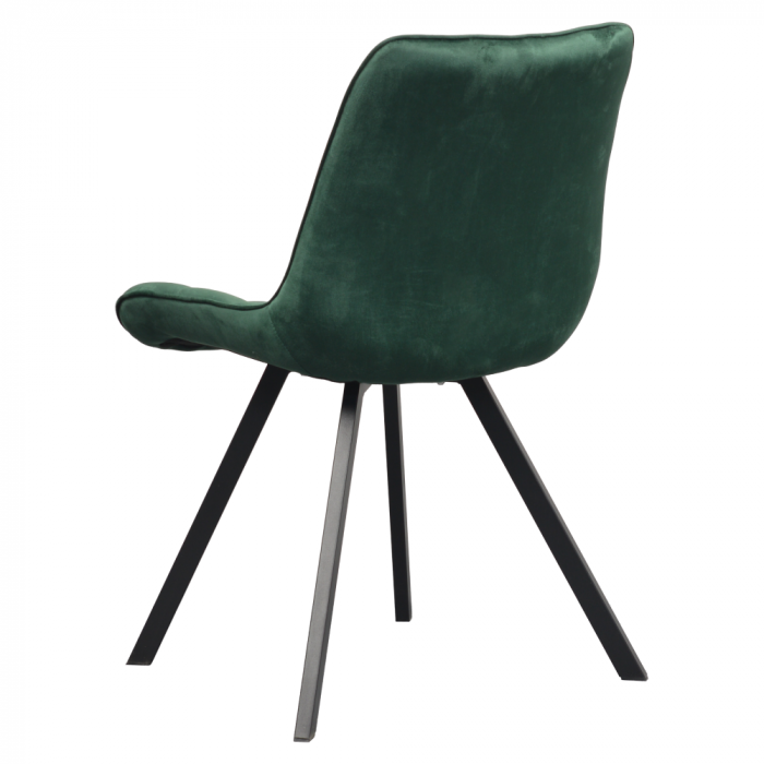 Scaun de luat masa, ţesătură Velvet verde închis/negru, SAMIRA [7]
