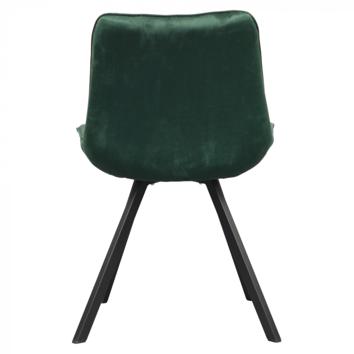 Scaun de luat masa, ţesătură Velvet verde închis/negru, SAMIRA [6]