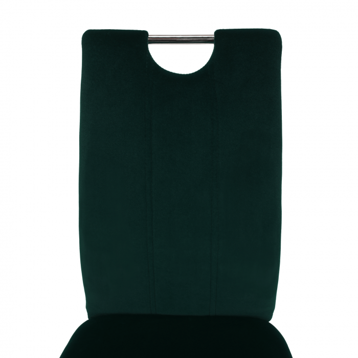 Scaun de masă, ţesătură de catifea smarald / crom, OLIVA NEW [4]