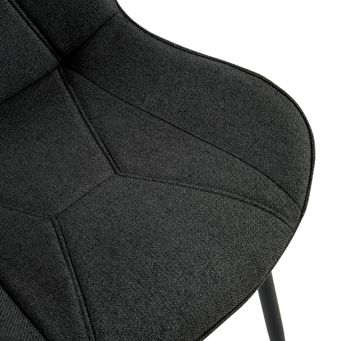Scaun de sufragerie, gri închis/negru, DELTA [3]