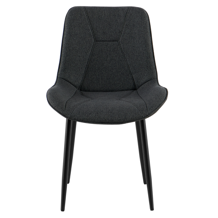 Scaun de sufragerie, gri închis/negru, DELTA [2]