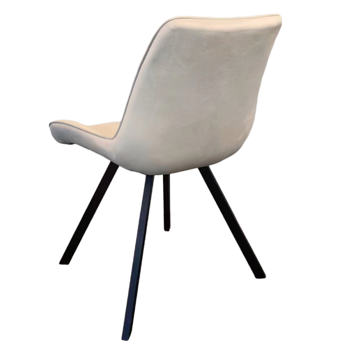 Scaun de sufragerie, ţesătură Velvet bej/negru, SAMIRA [5]