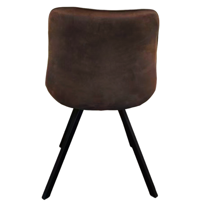 Scaun de sufragerie, ţesătură Velvet maro închis/negru, SAMIRA [2]