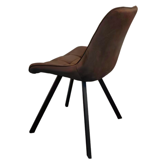 Scaun de sufragerie, ţesătură Velvet maro închis/negru, SAMIRA [5]