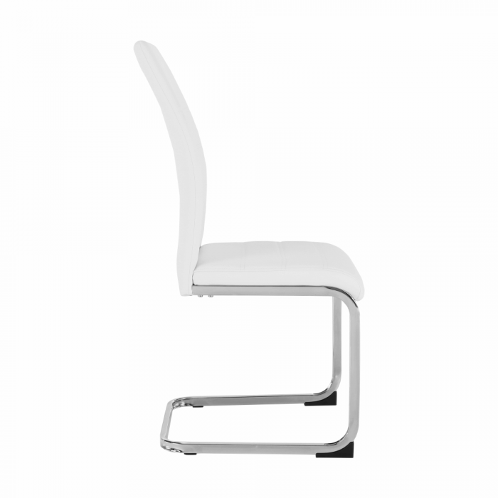 Scaun dining, alb / crom, VATENA [15]