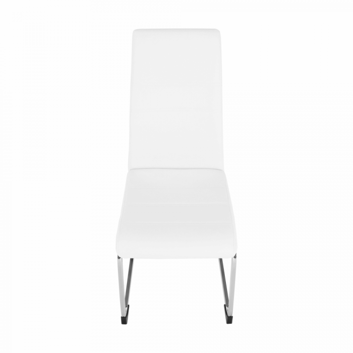 Scaun dining, alb / crom, VATENA [19]