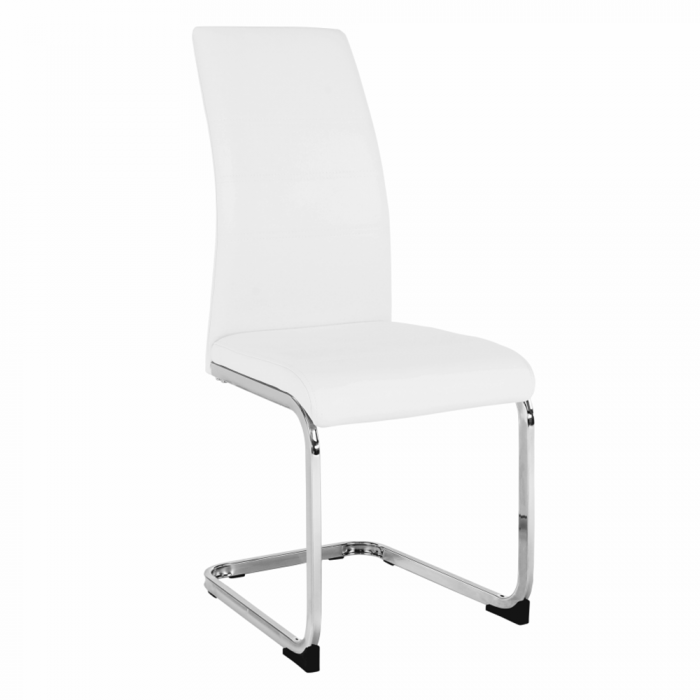 Scaun dining, alb / crom, VATENA [1]
