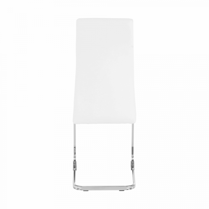 Scaun dining, alb / crom, VATENA [16]
