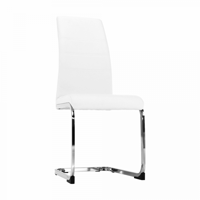 Scaun dining, alb / crom, VATENA [17]