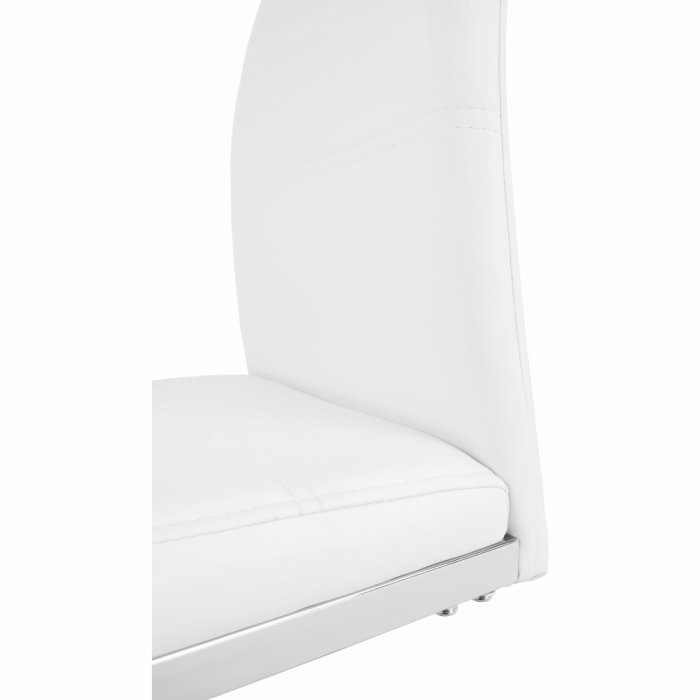 Scaun dining, alb / crom, VATENA [3]