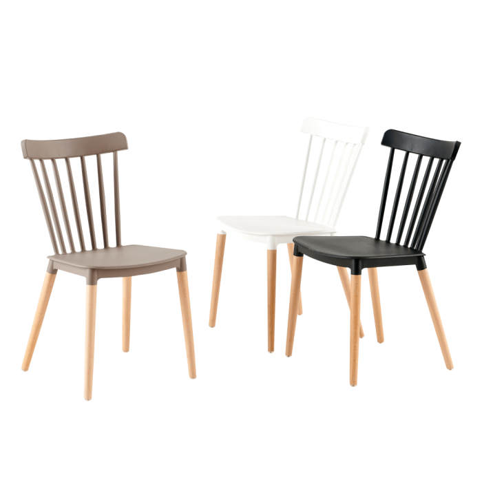 Scaun dining, alb / fag, ZOSIMA [11]