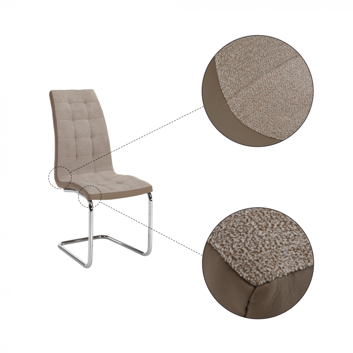 Scaun dining, bej/crom, SALOMA NEW [11]