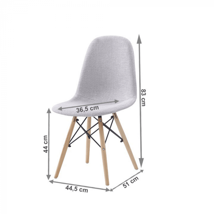 Scaun dining, gri deschis, DARELA NEW [2]