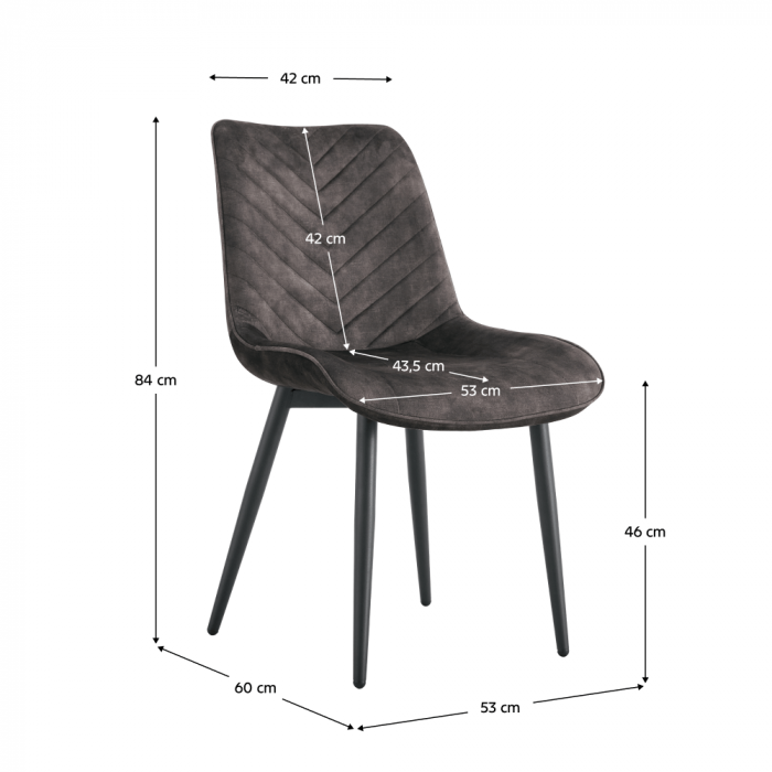 Scaun dining, maro / negru, ZAINA TIP 2 [2]