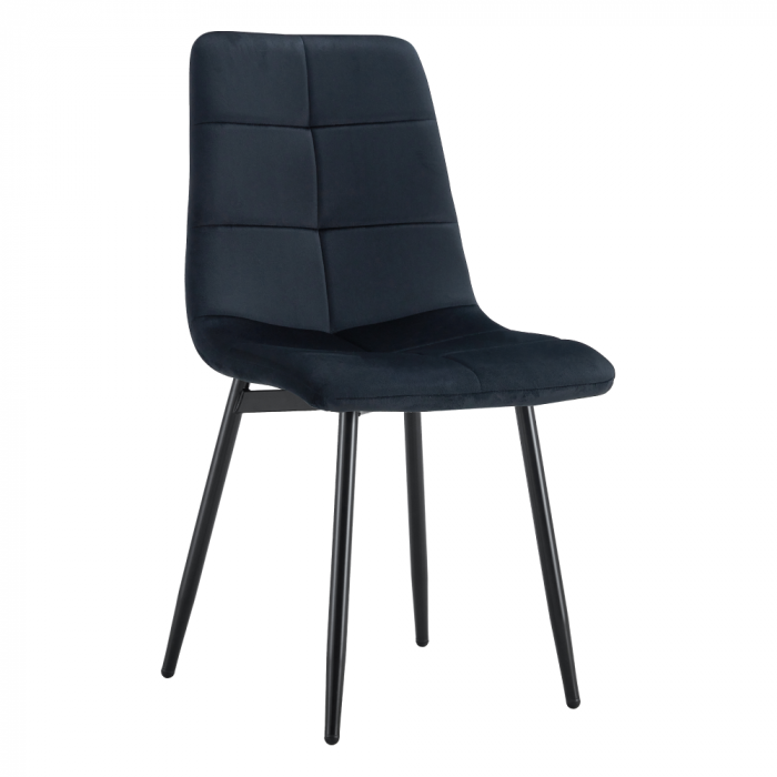 Scaun dining, material neagră Velvet/metal, DAMIA TIP 1 [1]