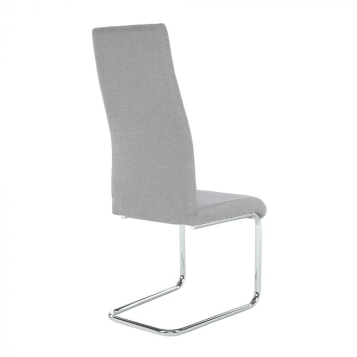 Scaun dining, material textil gri/crom [7]