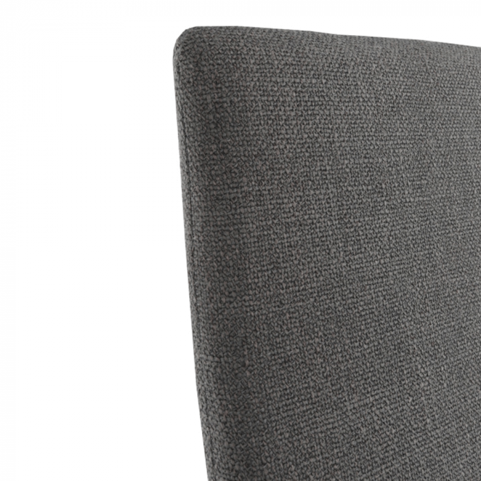 Scaun dining, material textil gri închis/crom, AMINA [10]