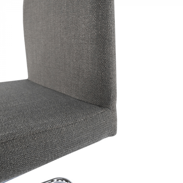 Scaun dining, material textil gri închis/crom, AMINA [9]