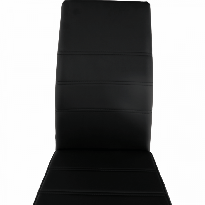 Scaun dining, negru / crom, VATENA [3]