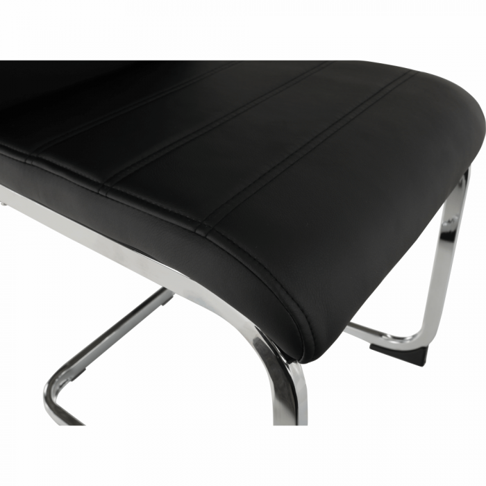Scaun dining, negru / crom, VATENA [9]