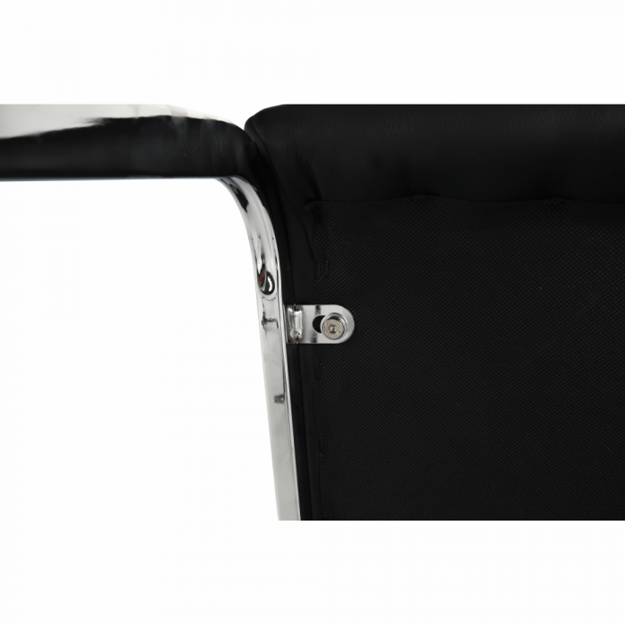 Scaun dining, negru / crom, VATENA [6]