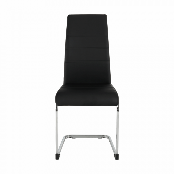 Scaun dining, negru / crom, VATENA [11]